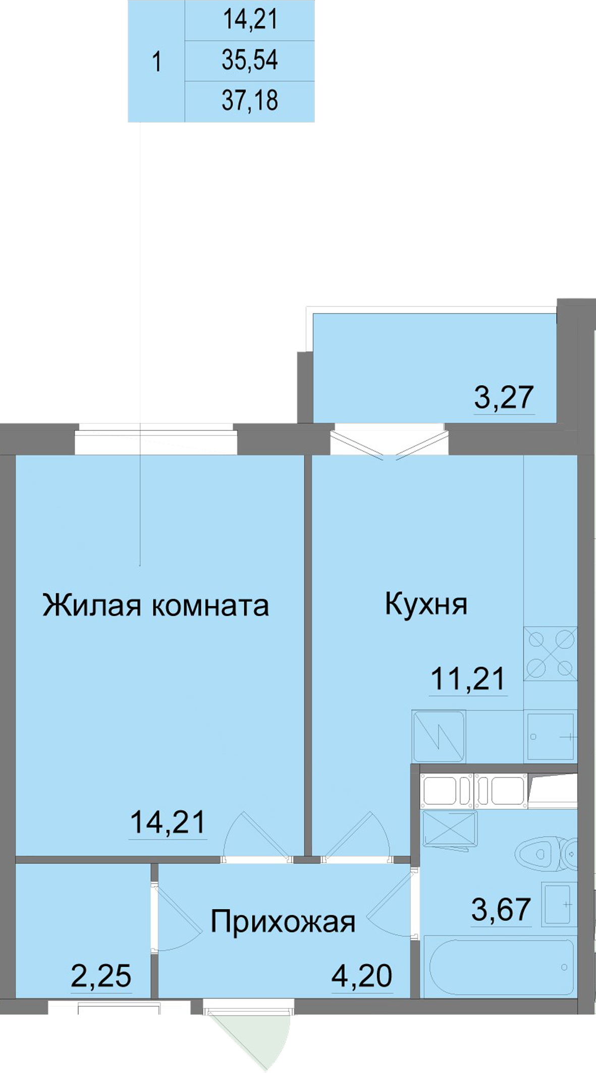 планировка квартиры 37 м2